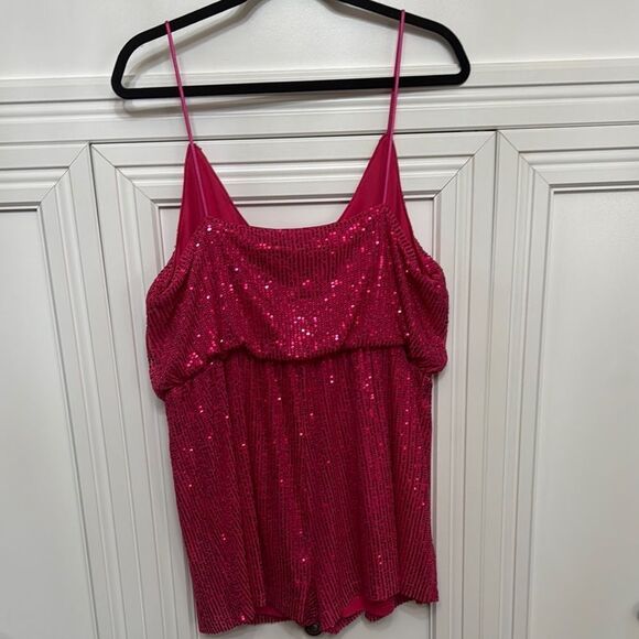 Double Crazy Pink‎ Sequin Romper - Picture 4 of 6